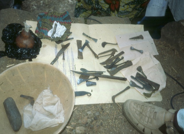 Ceremony in Benin where excisors hand in their knives and cutting tools.