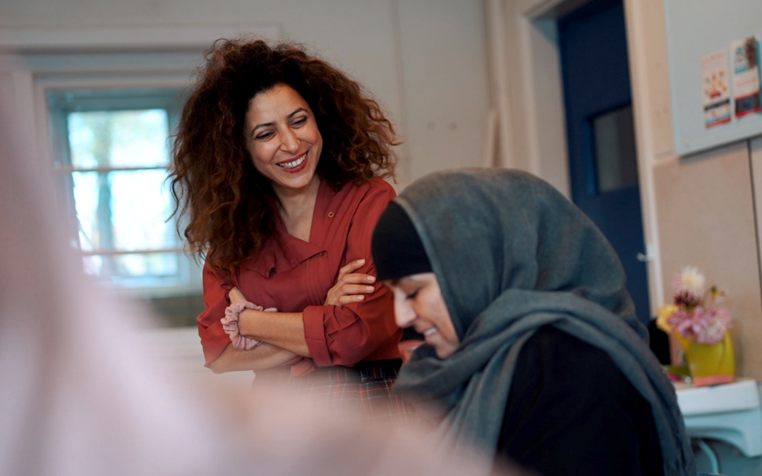 Borduurcafé in het Van Abbemuseum