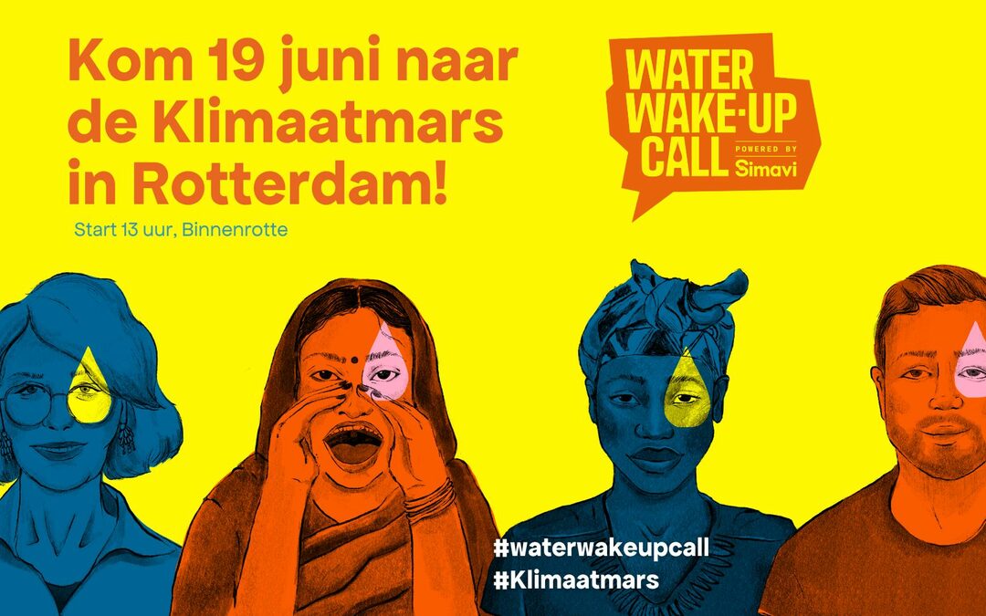 Simavi voert actie tijdens de Klimaatmars van 19 juni